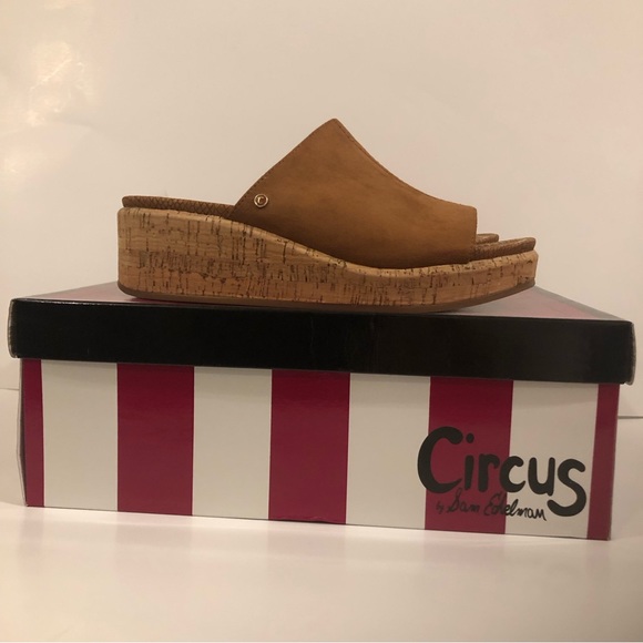 Circus by Sam Edelman, Brown Suede Slip On, Wedge Sandal - Picture 13 of 13